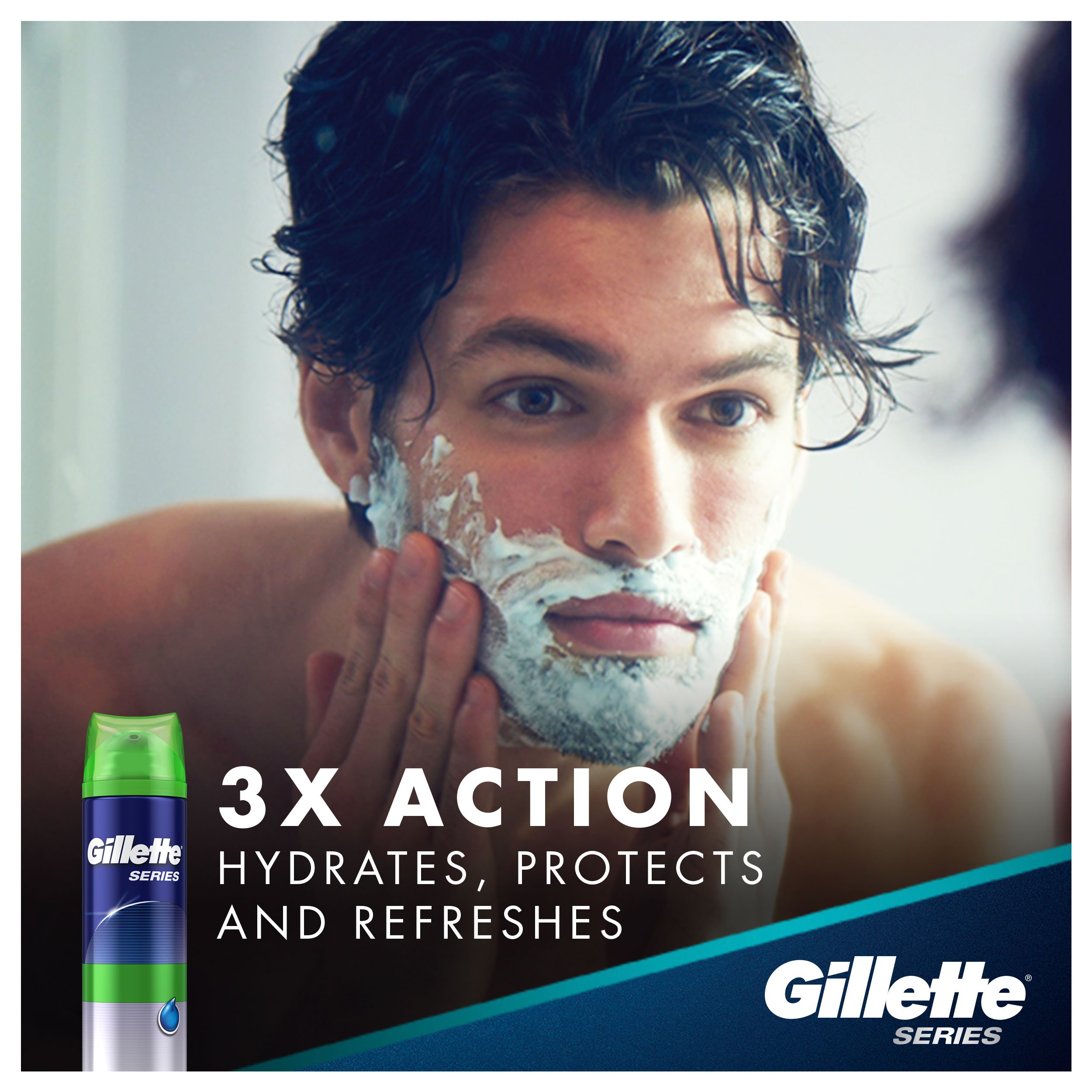 Foto 7 pulgar | Gel De Afeitar Gillette Series Sensitive Skin 207 Ml - Venta Internacional.