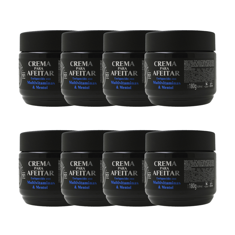 Foto 2 pulgar | Crema Para Afeitar 180gr Barber Style (caja 8pz)