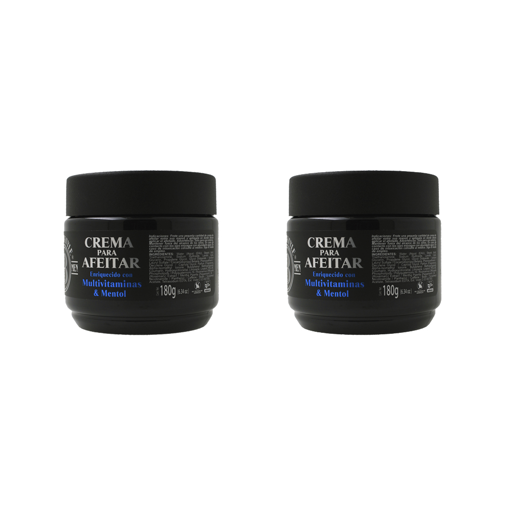Foto 2 pulgar | Crema Para Afeitar 180gr Barber Style (2pack) Abs-200-p2