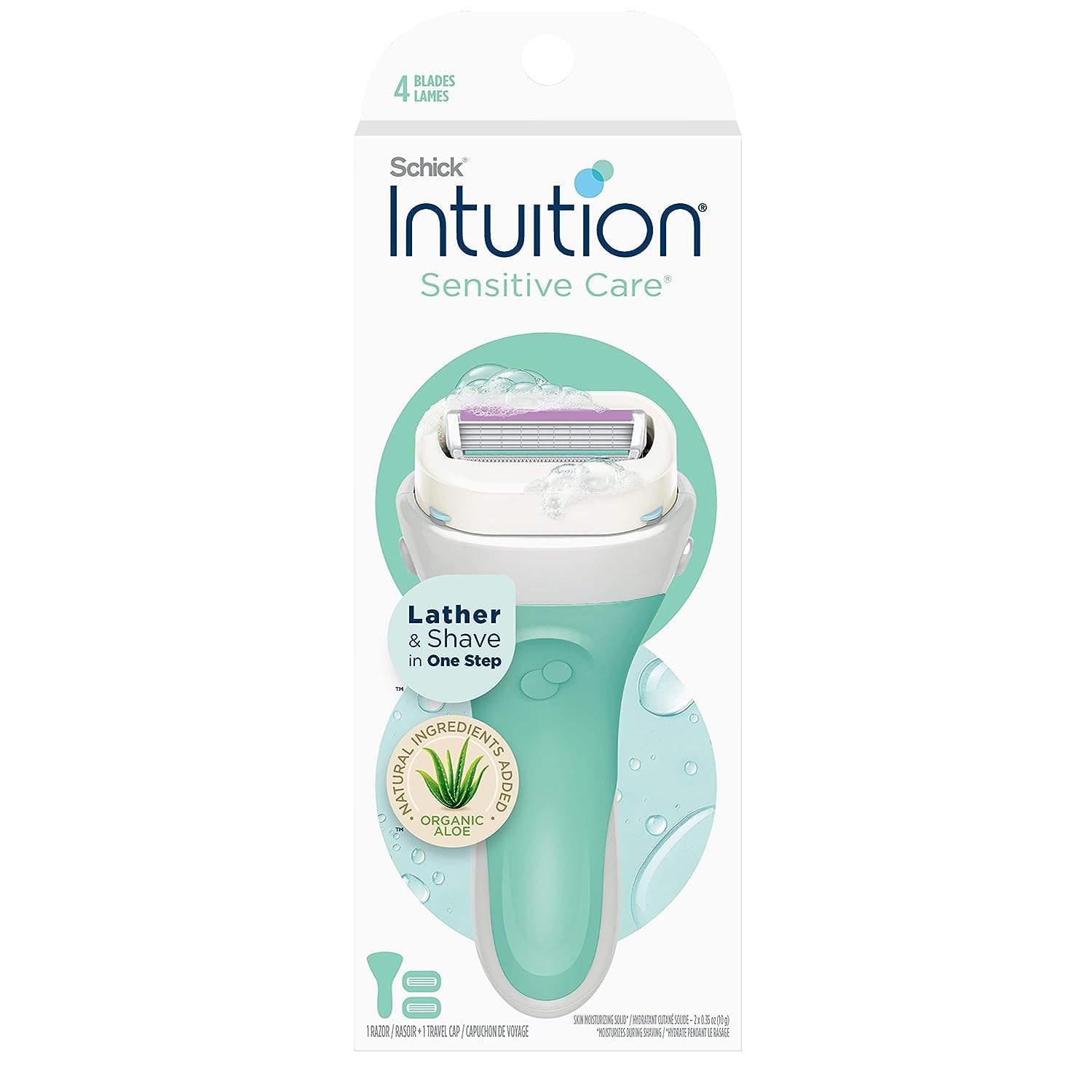 Foto 2 pulgar | Razors Schick Intuition Sensitive Care Para Mujer Con Aloe - Venta Internacional.