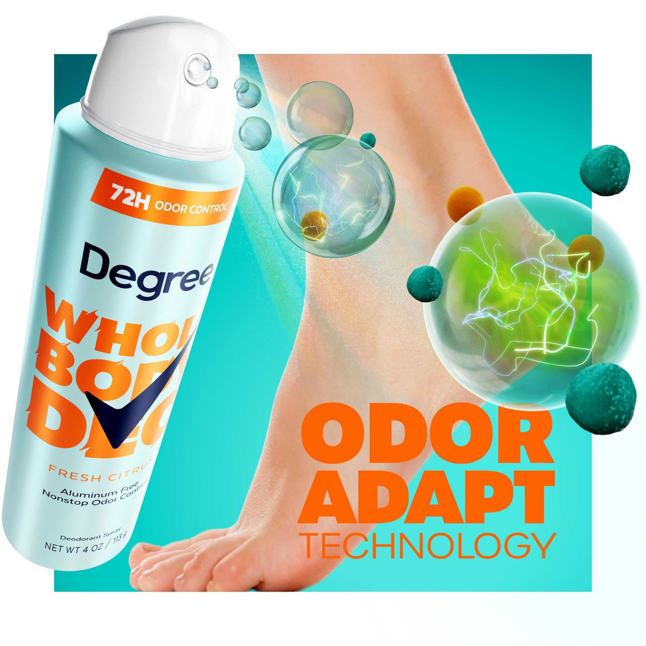 Foto 5 pulgar | Desodorante En Aerosol Degree Whole Body Fresh Citrus, 120 Ml, Para Mujer - Venta Internacional.