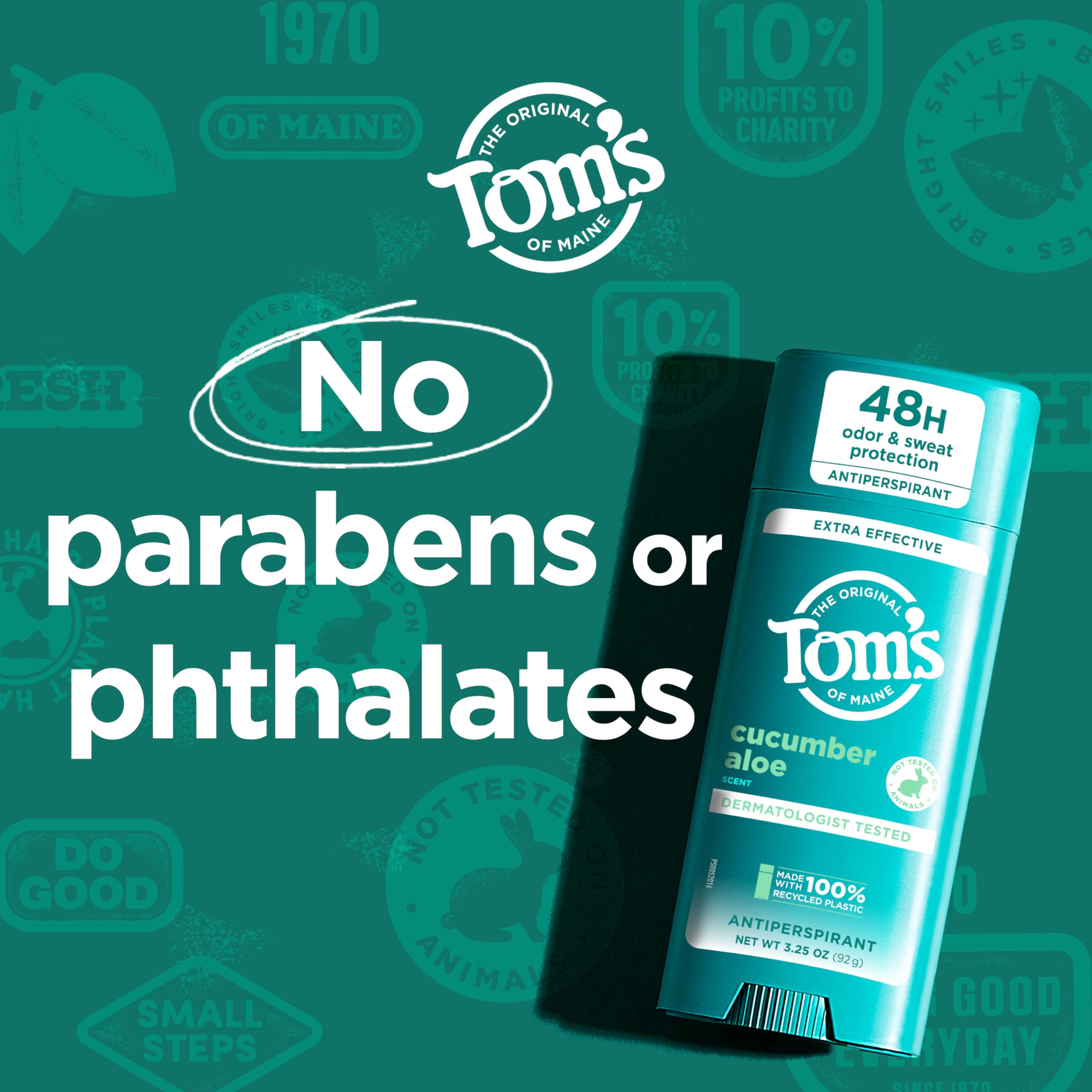 Foto 3 | Antitranspirante Tom's Of Maine  Pepino Y Aloe  96 Ml  Unisex - Venta Internacional.