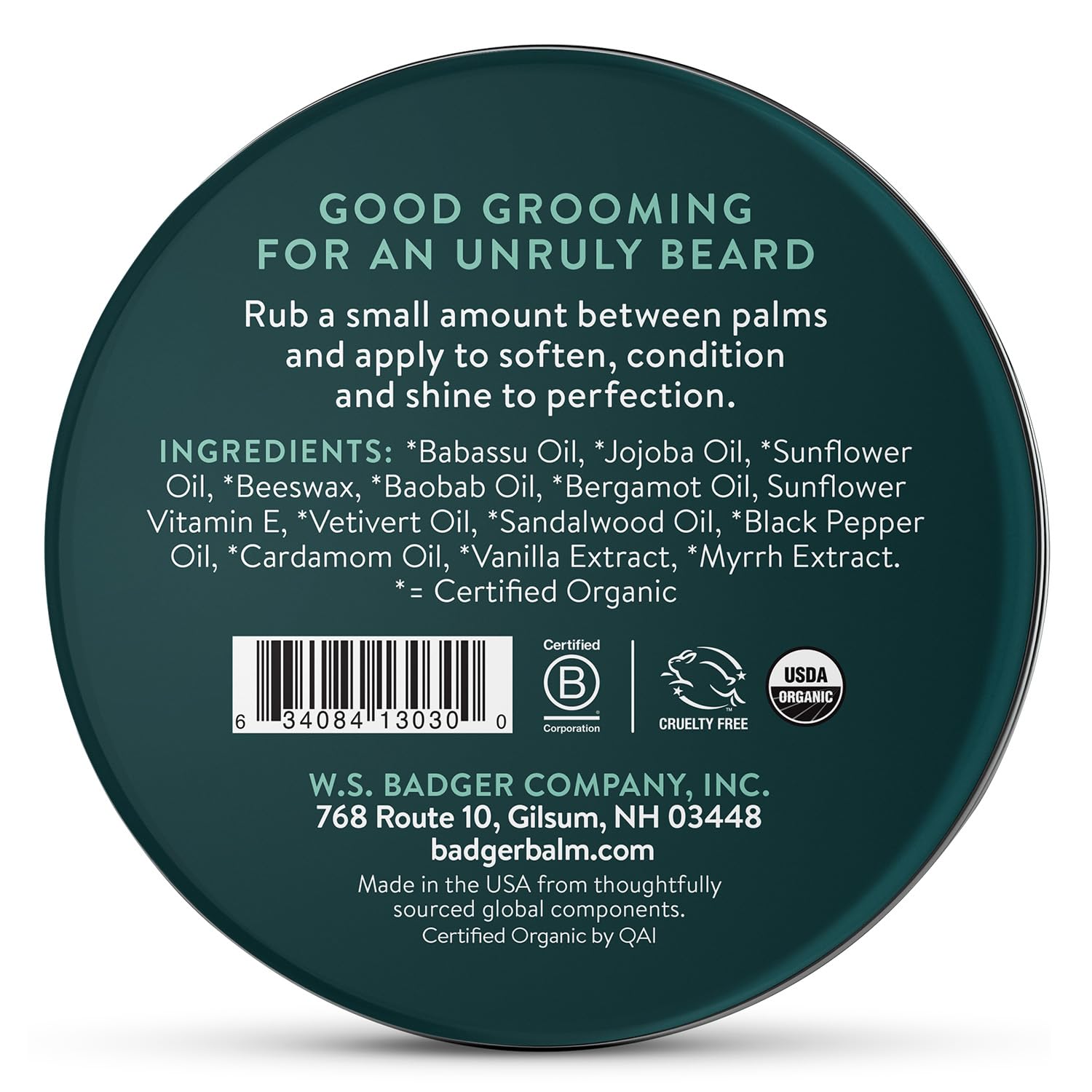 Foto 2 | Acondicionador para Barba Badger Organic Leave-In 60 ml 2 Piezas - Venta Internacional