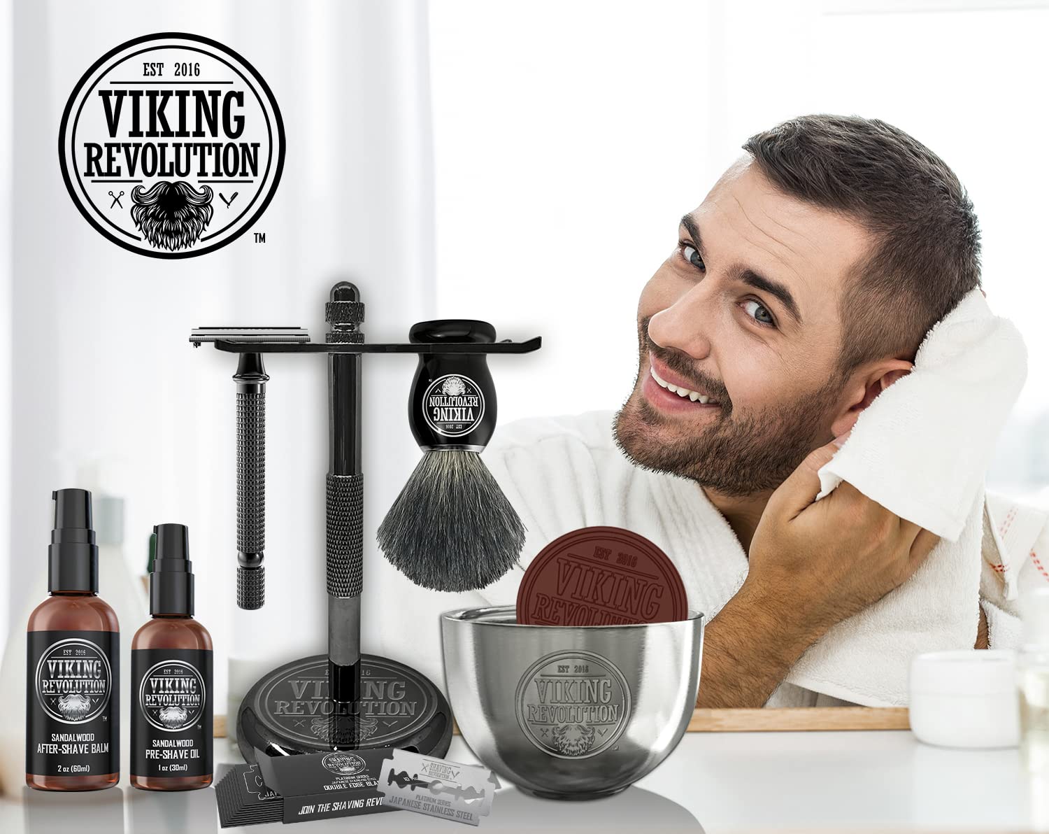 Foto 8 pulgar | Kit De Afeitado Viking Revolution, Maquinilla De Afeitar De Lujo - Venta Internacional.