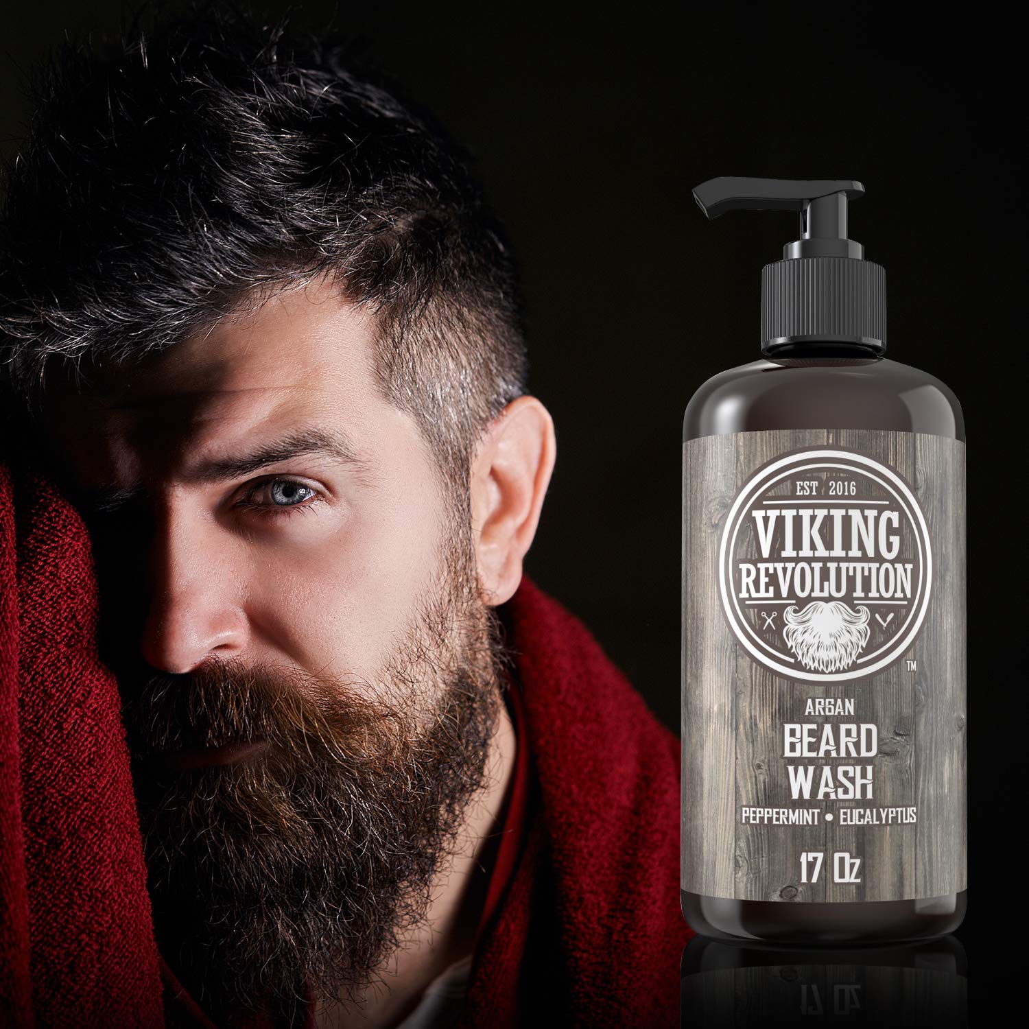 Foto 4 | Champú Limpiador Para Barba Viking Revolution Con Aceites De Argán Y Jojoba - Venta Internacional.