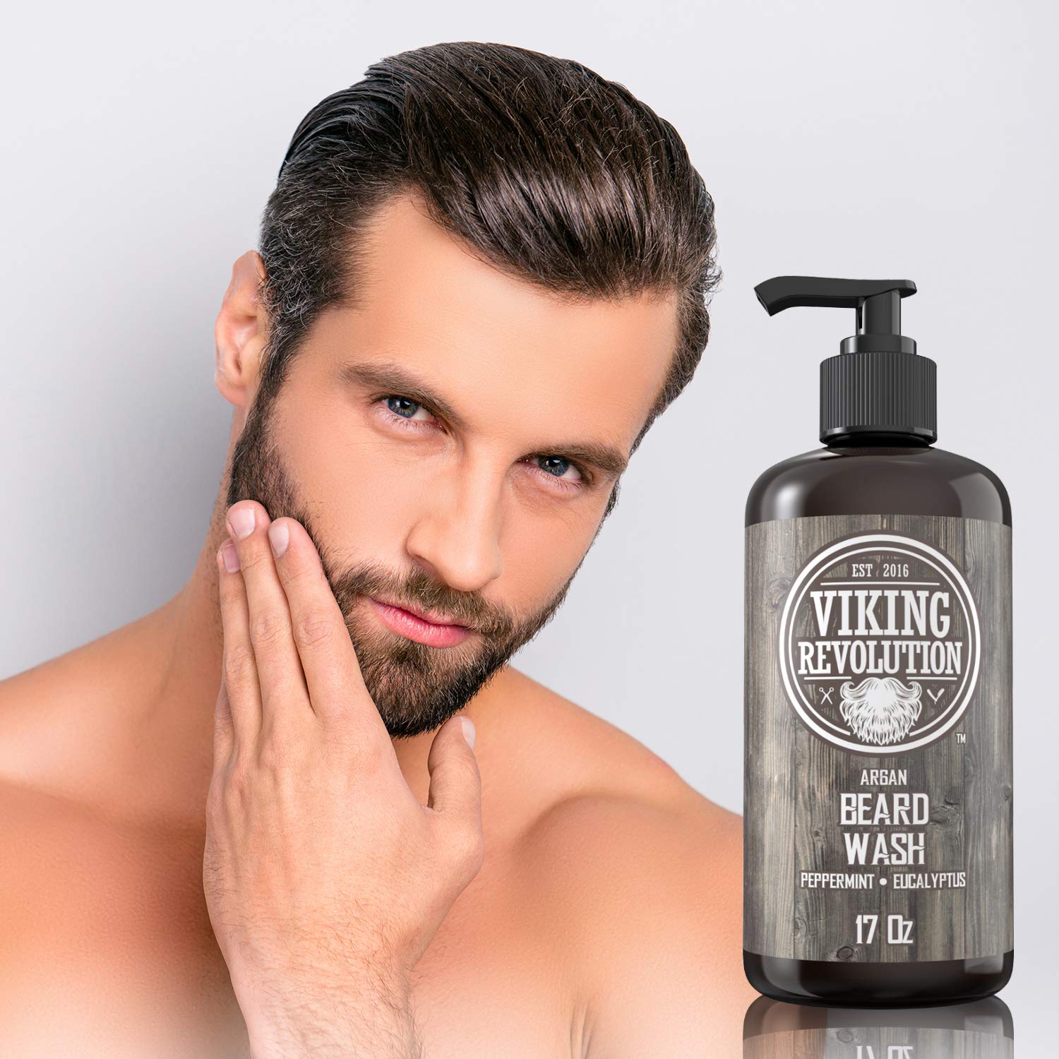 Foto 6 | Champú Limpiador Para Barba Viking Revolution Con Aceites De Argán Y Jojoba - Venta Internacional.
