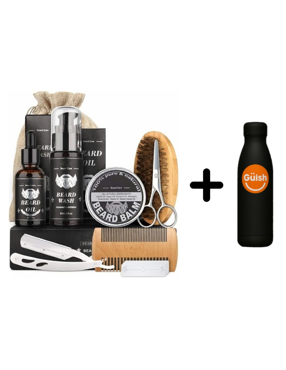 Foto 2 pulgar | Kit Barba Cuidado Para Hombres + Gratis Termo Güish De Regalo