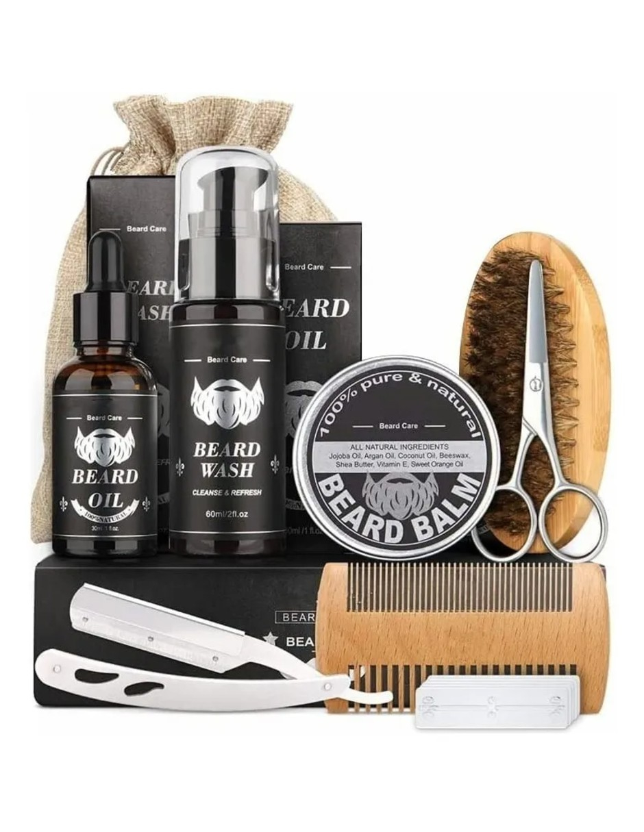 Foto 3 pulgar | Kit Barba Cuidado Para Hombres + Gratis Termo Güish De Regalo