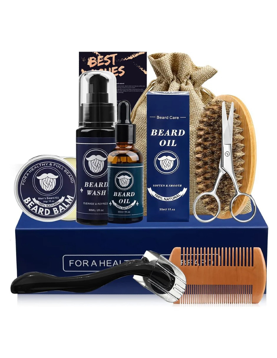 Foto 3 pulgar | Kit Cuidado De Barba Para Hombres + Gratis Termo Güish De Regalo