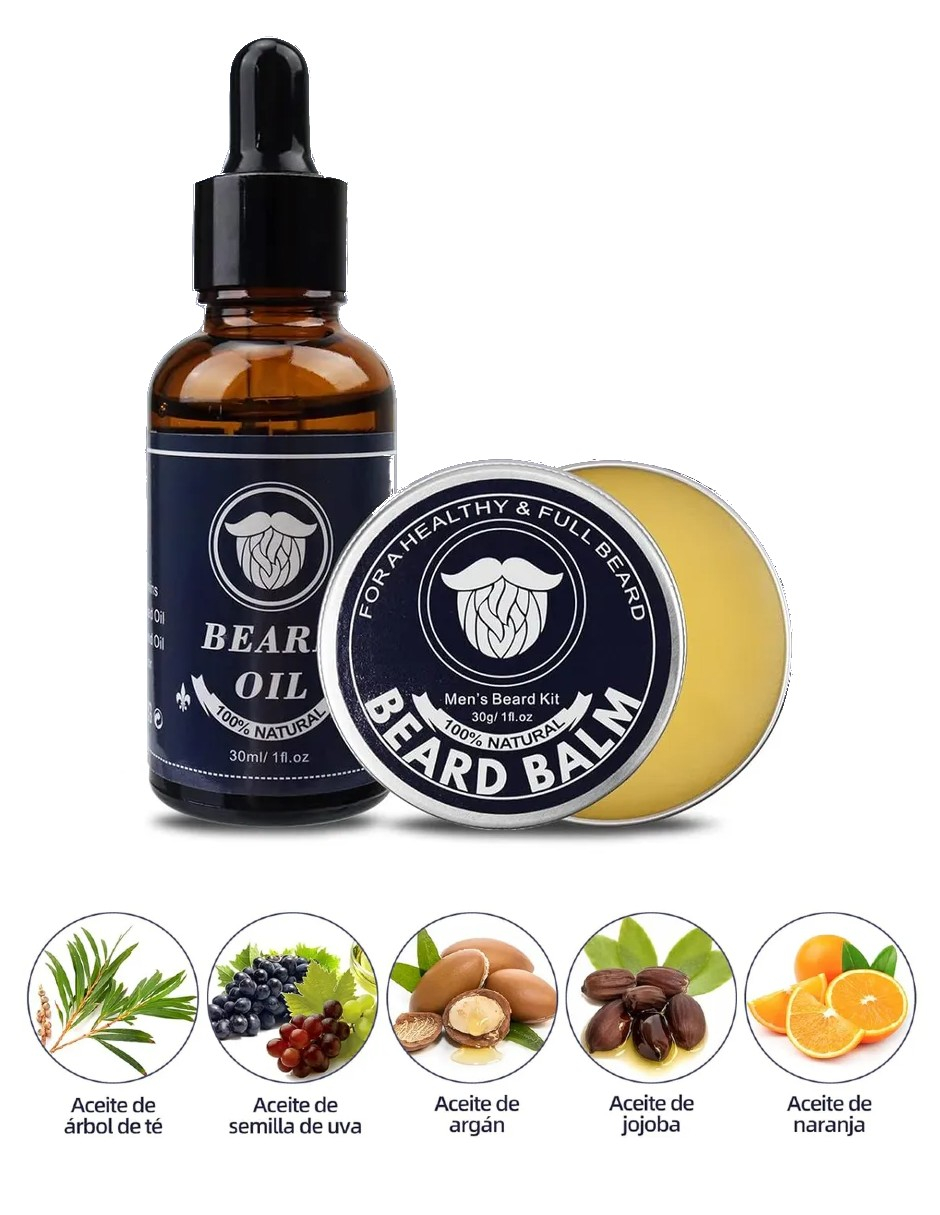 Foto 5 pulgar | Kit Cuidado De Barba Para Hombres + Gratis Termo Güish De Regalo
