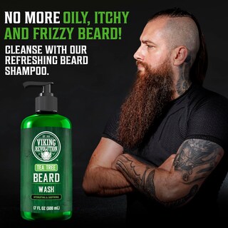 Foto 2 | Jabón Para Barba Viking Revolution Tea Tree Con Aceite De Argán, 500 Ml - Venta Internacional.