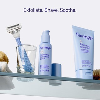 Foto 5 | Set Para El Cuidado De La Piel Y El Afeitado Flamingo, Gel De Afeitar Exfoliante, 150 Ml - Venta Internacional.