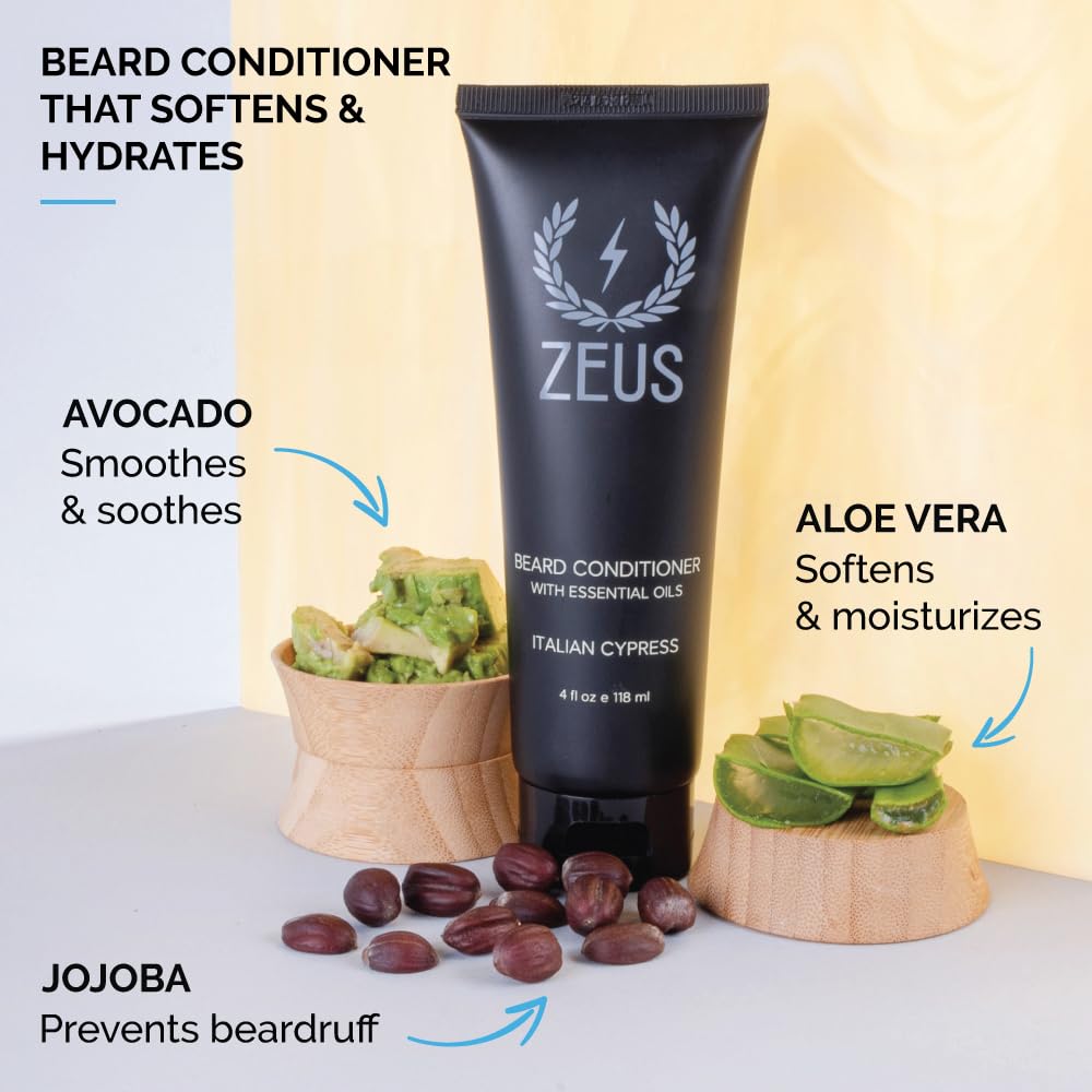 Foto 3 | Set De Champú Y Acondicionador Para Barba Zeus Italian Cypress 120 Ml - Venta Internacional.
