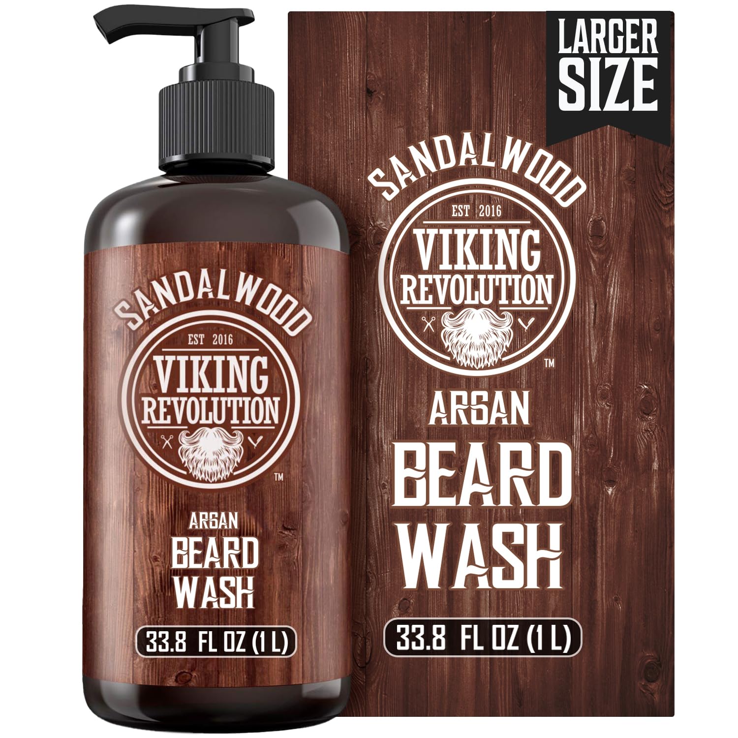 Foto 2 pulgar | Jabón Para Barba Viking Revolution Sandalwood Con Aceite De Argán, 1 Litro - Venta Internacional.
