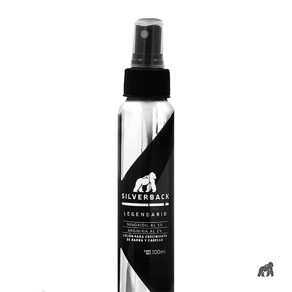 Foto 2 pulgar | Tratamiento Caída de Cabello y Barba Loción 5% Minoxidil 2% Arginina Legendario Silverback de 100 ml