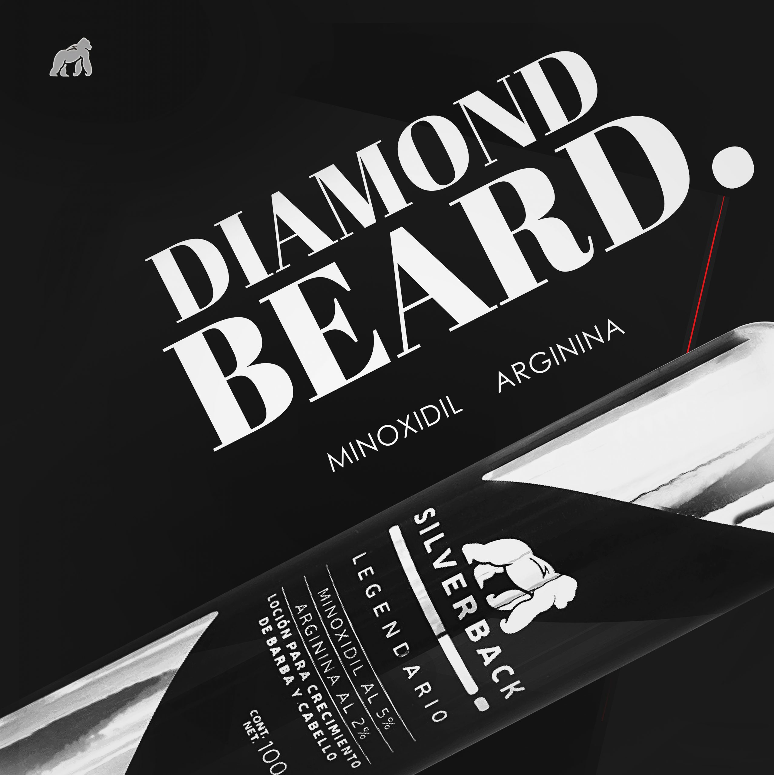 Foto 2 | Tratamiento Caída de Cabello y Barba Loción 5% Minoxidil 2% Arginina Legendario Silverback de 100 ml