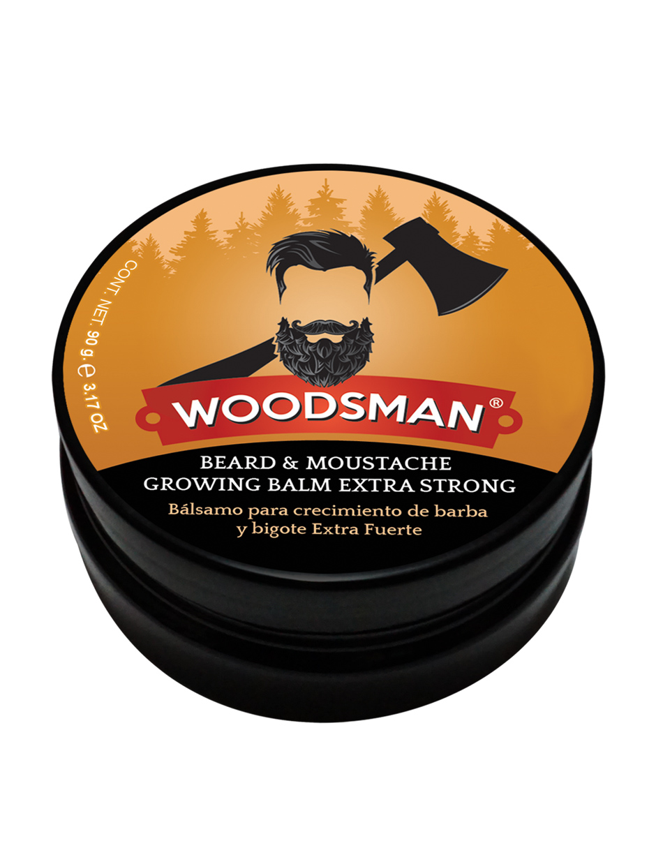 Foto 4 pulgar | Bálsamo para Crecimiento de Barba y Bigote Woodsman Extra Fuerte 2 Piezas 90g