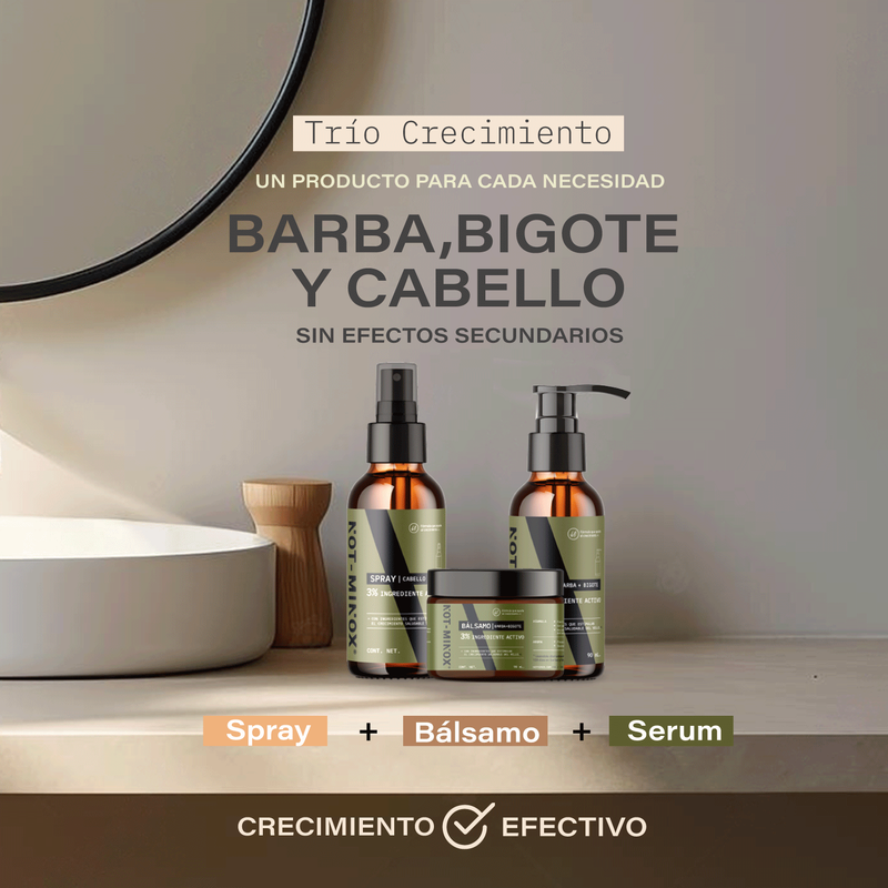 Foto 3 | Set Tratamiento Completo Not-minox Crecimiento Capilar y Facial: Serum 90ml C/u