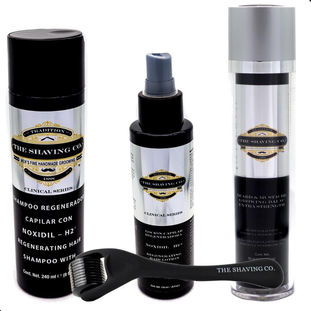 Kit Tratamiento Crecimiento Barba Y Cabello + Roller