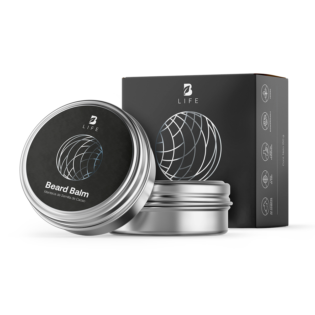 Bálsamo Para Manejo Y Fortalecimiento De Barba. 150g. B Life.