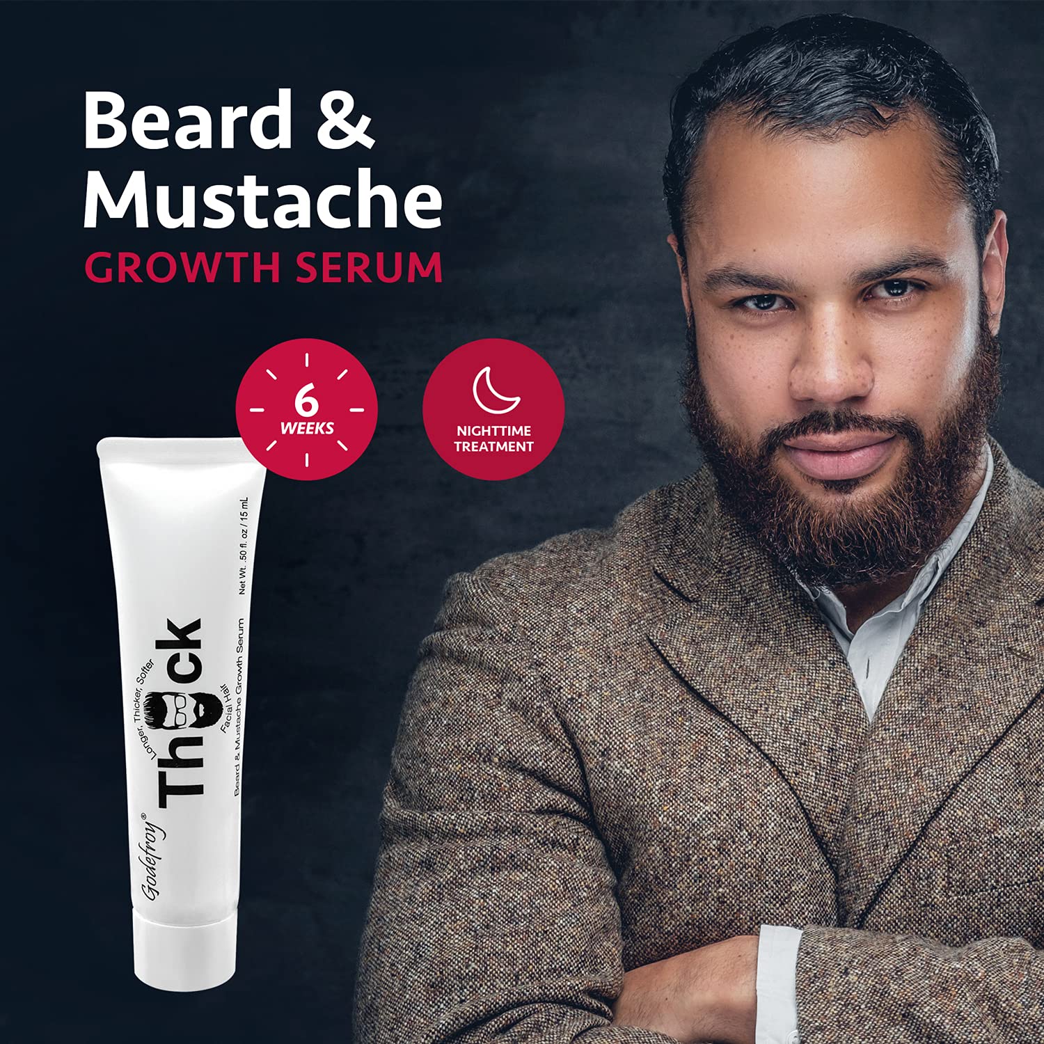 Foto 5 pulgar | Sérum Godefroy Para Barba Gruesa Y Bigote, 15 Ml, Para Cabello Étnico - Venta Internacional.