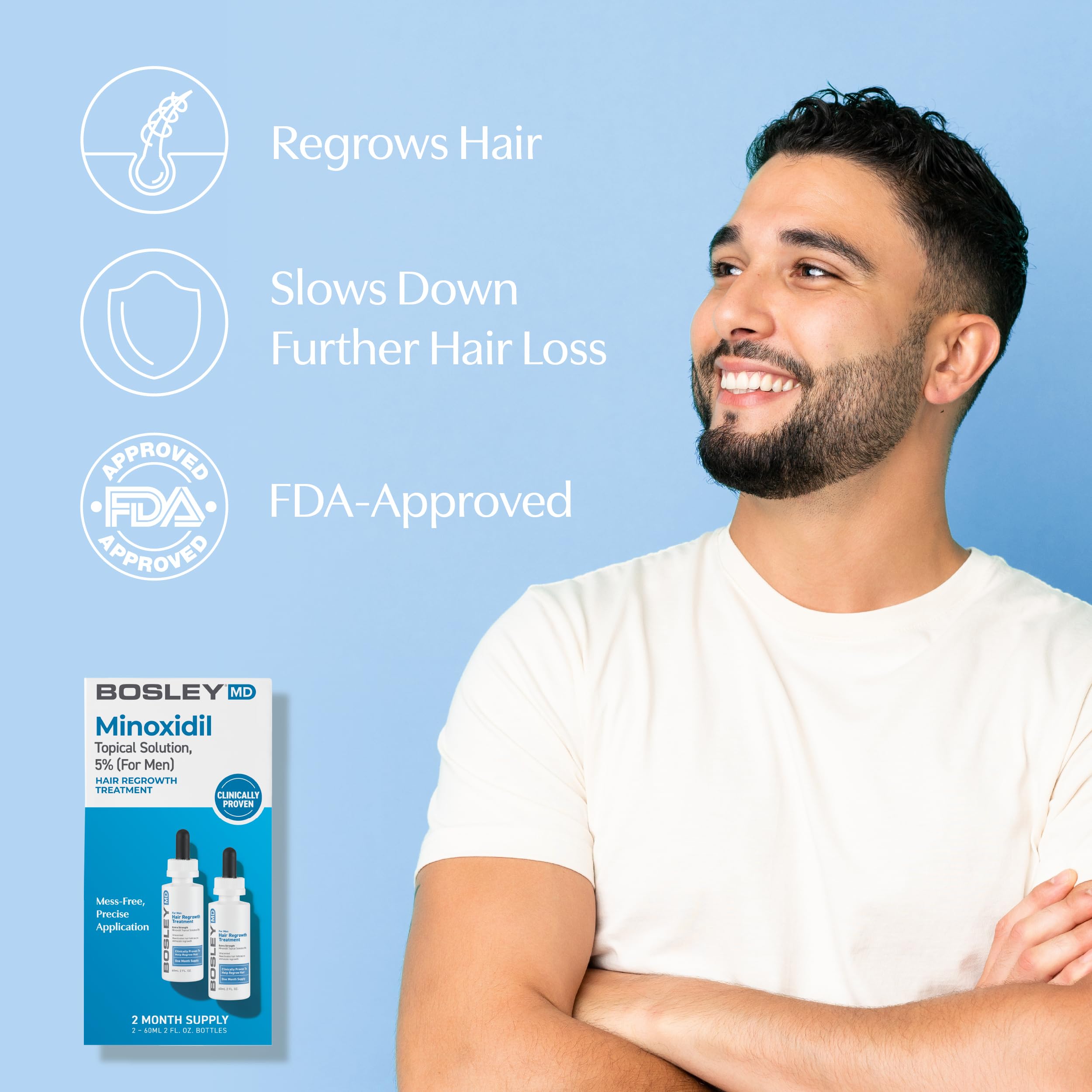 Foto 4 pulgar | Tratamiento Para El Crecimiento Del Cabello Bosleymd Professional Men 60 Ml X2 - Venta Internacional.