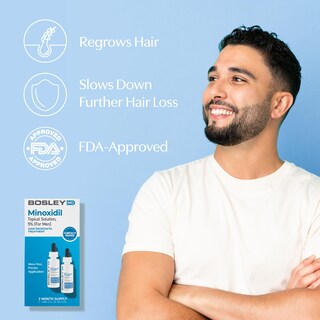 Foto 3 | Tratamiento Para El Crecimiento Del Cabello Bosleymd Professional Men 60 Ml X2 - Venta Internacional.