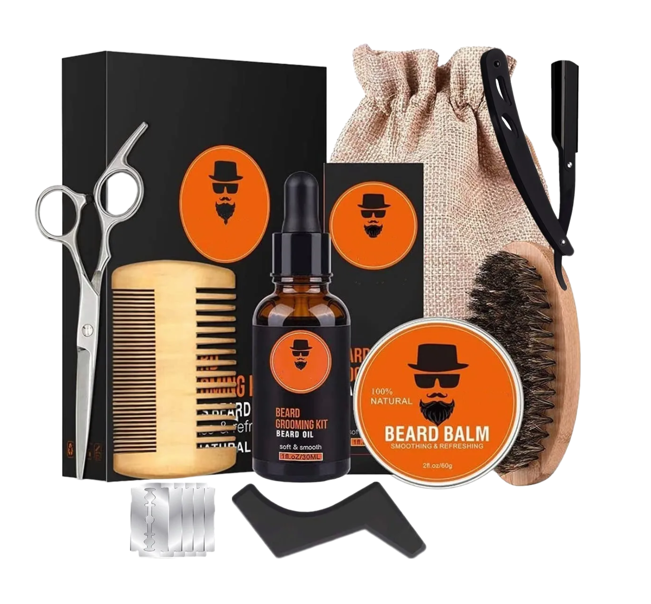 Foto 1 | Kit de Cuidado de Barba para Hombres B&G Set Herramientas Bigote