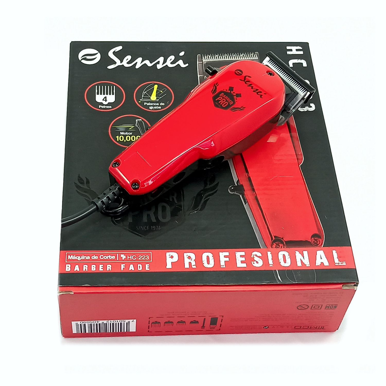 Foto 4 pulgar | Cortadora de Cabello Profesional Letmex HC-223 color Rojo