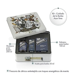 Foto 2 | Kit de Afeitar Profesional Proraso Azur Lime 3 Piezas