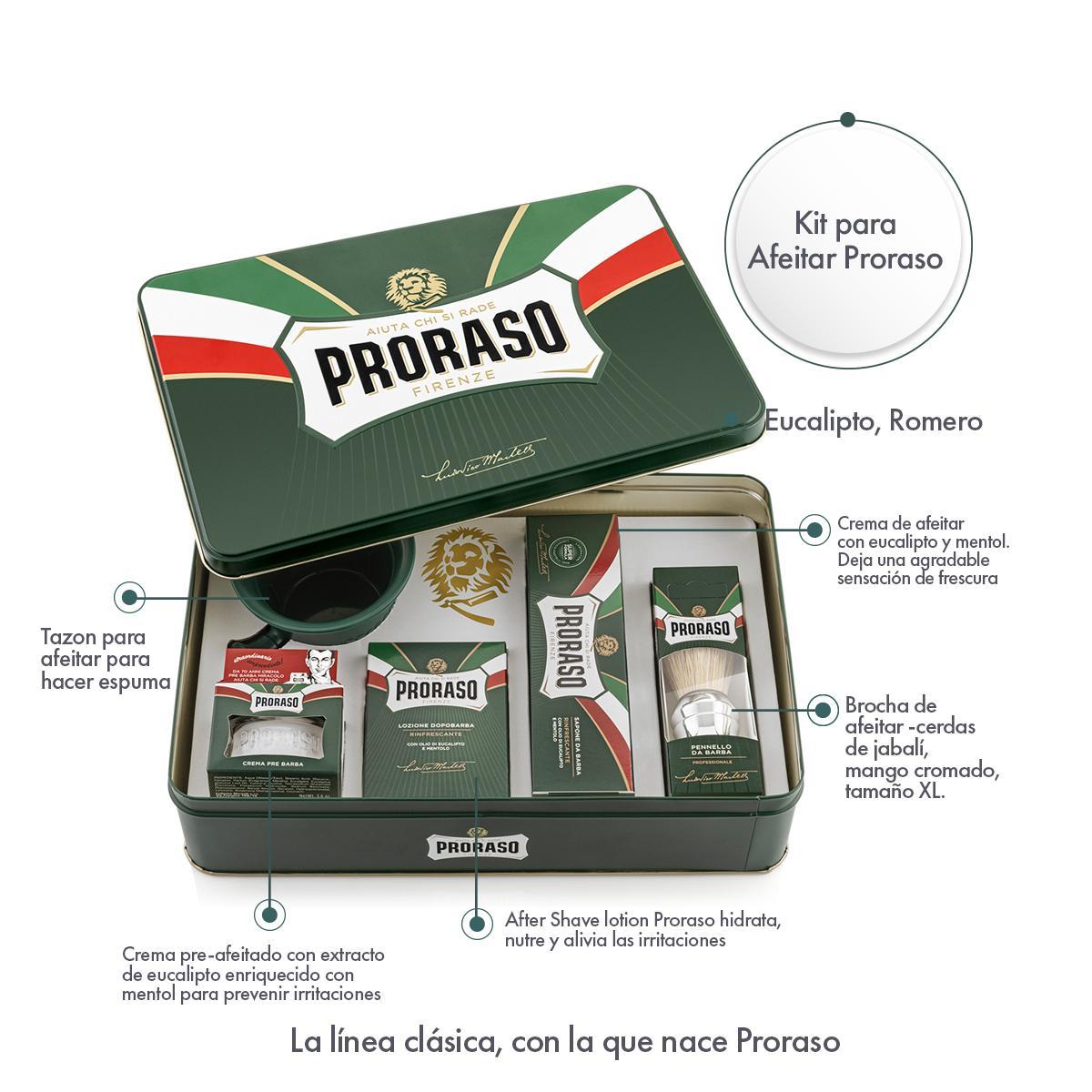 Foto 2 | Kit de Afeitar Proraso 5 Piezas