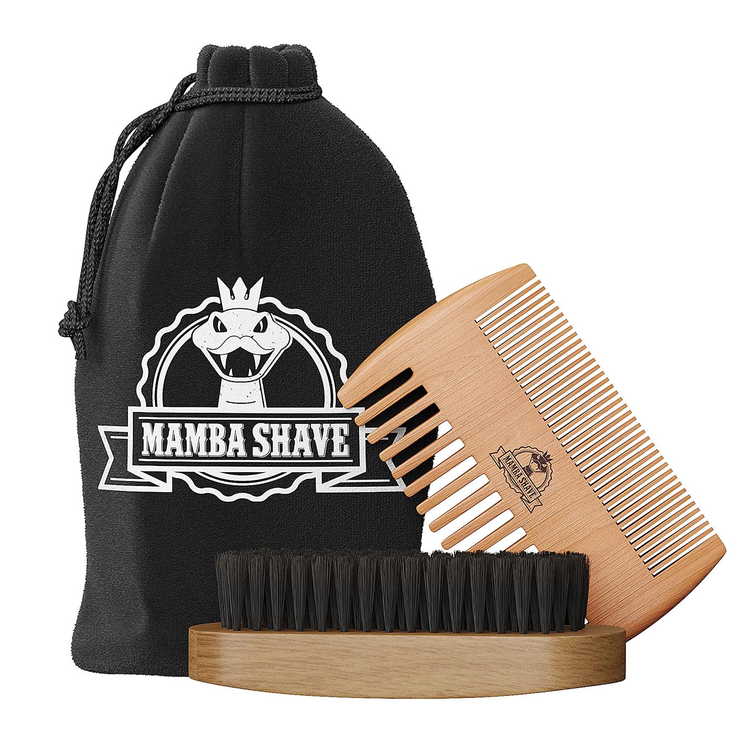 Kit De Peine Y Cepillo Para Barba Mamba Shave $580