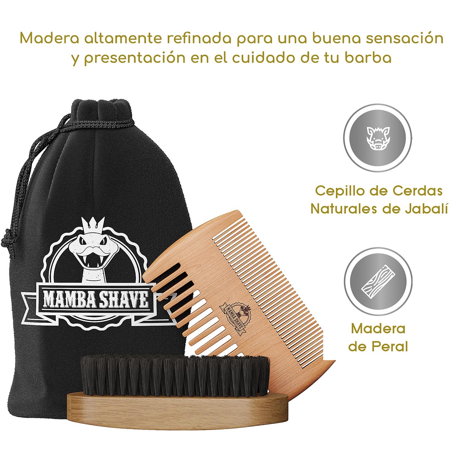 Foto 5 pulgar | Kit De Peine Y Cepillo Para Barba Mamba Shave