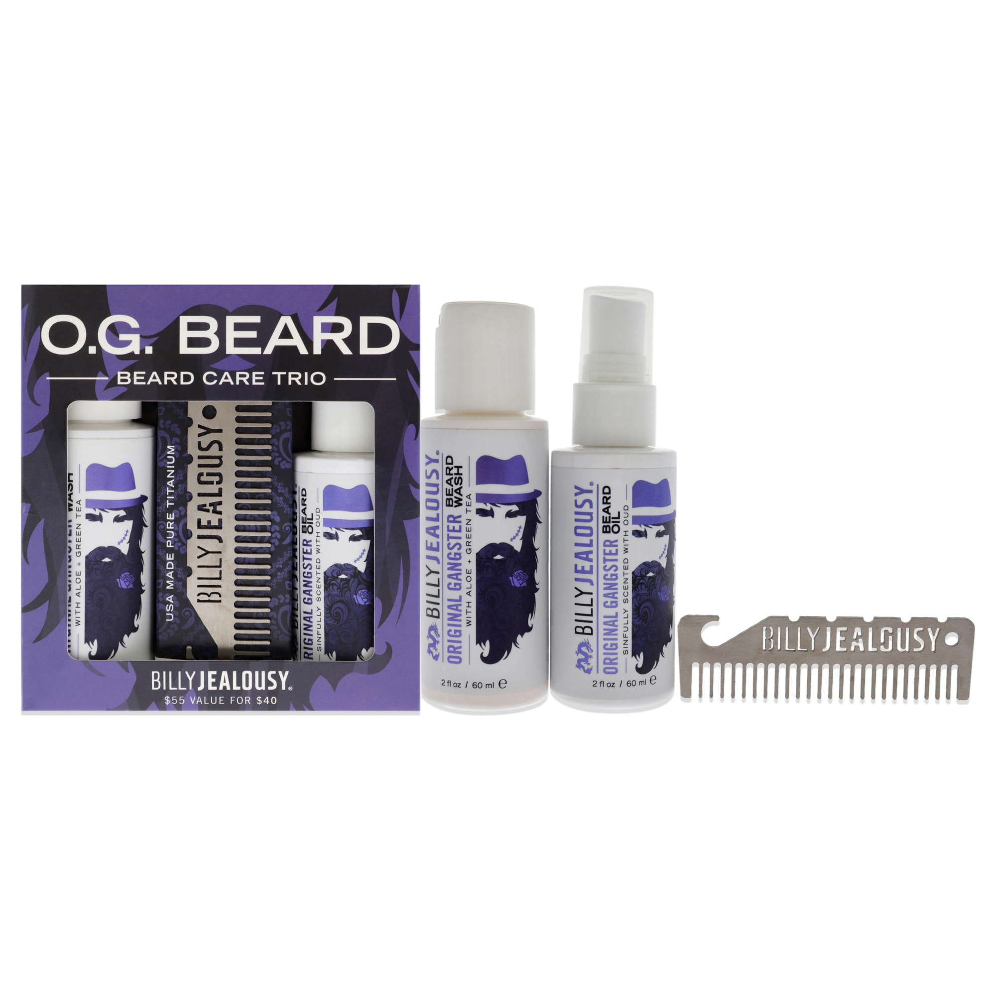 Set De Cuidado De Barba, 3 Piezas, 60 Ml - Venta Internacional.