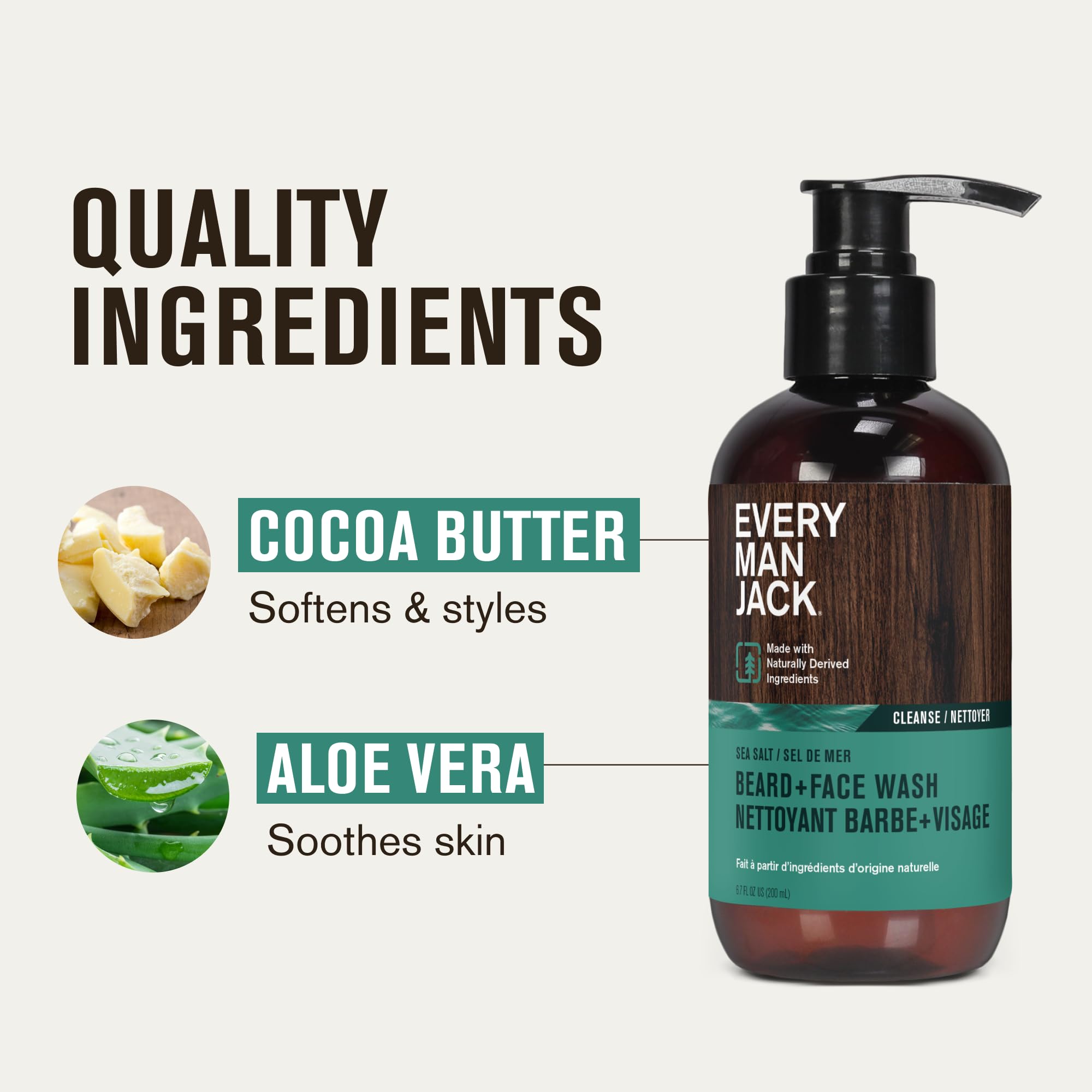 Foto 6 pulgar | Jabón Facial Beard + Every Man Jack Subtle Sea Salt, 200 Ml, Paquete De 2 - Venta Internacional.