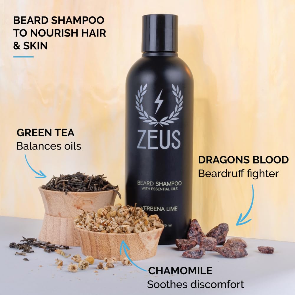 Foto 3 pulgar | Set De Jabón Y Acondicionador Para Barba Zeus Green Tea Sandalwood - Venta Internacional.