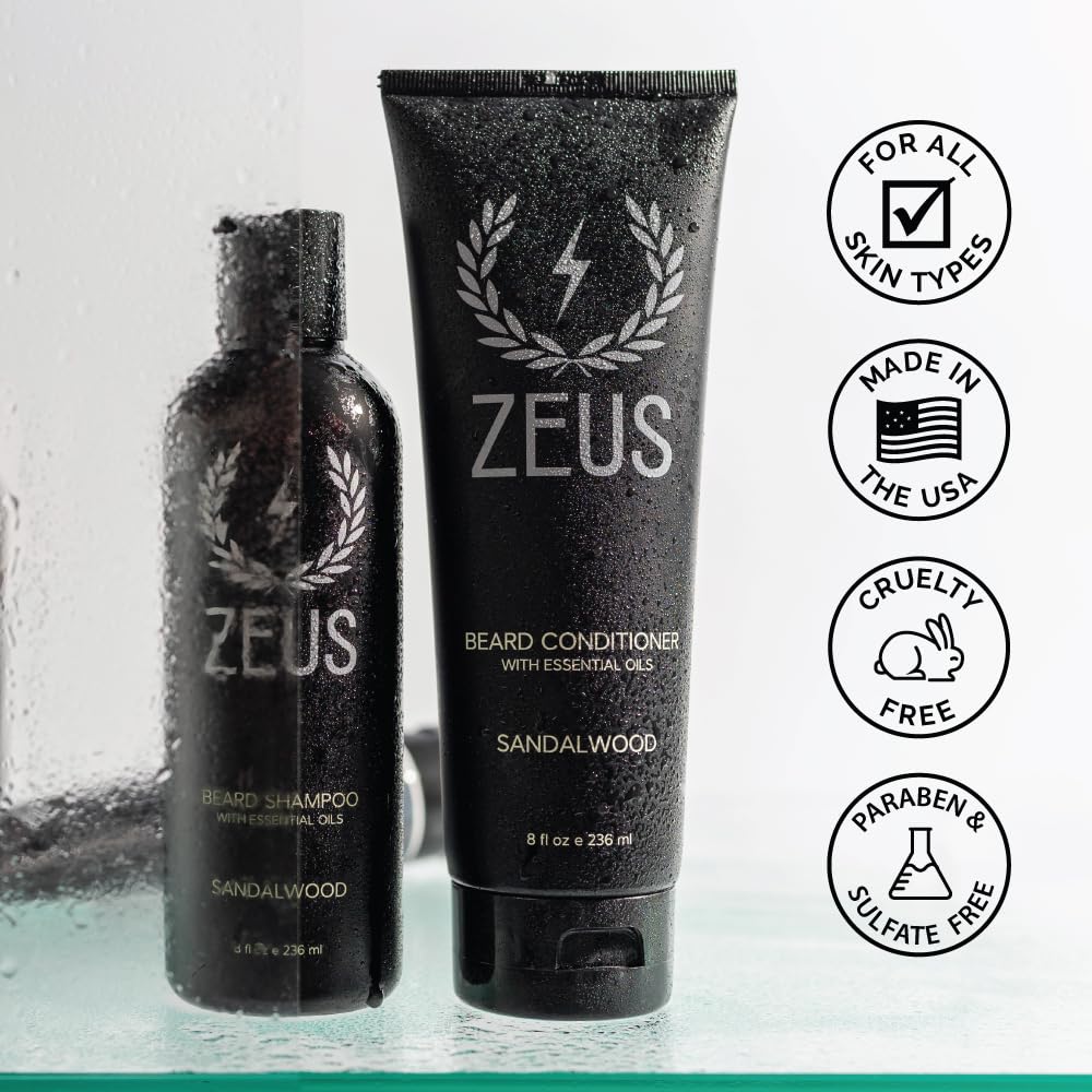 Foto 6 pulgar | Set De Jabón Y Acondicionador Para Barba Zeus Green Tea Sandalwood - Venta Internacional.
