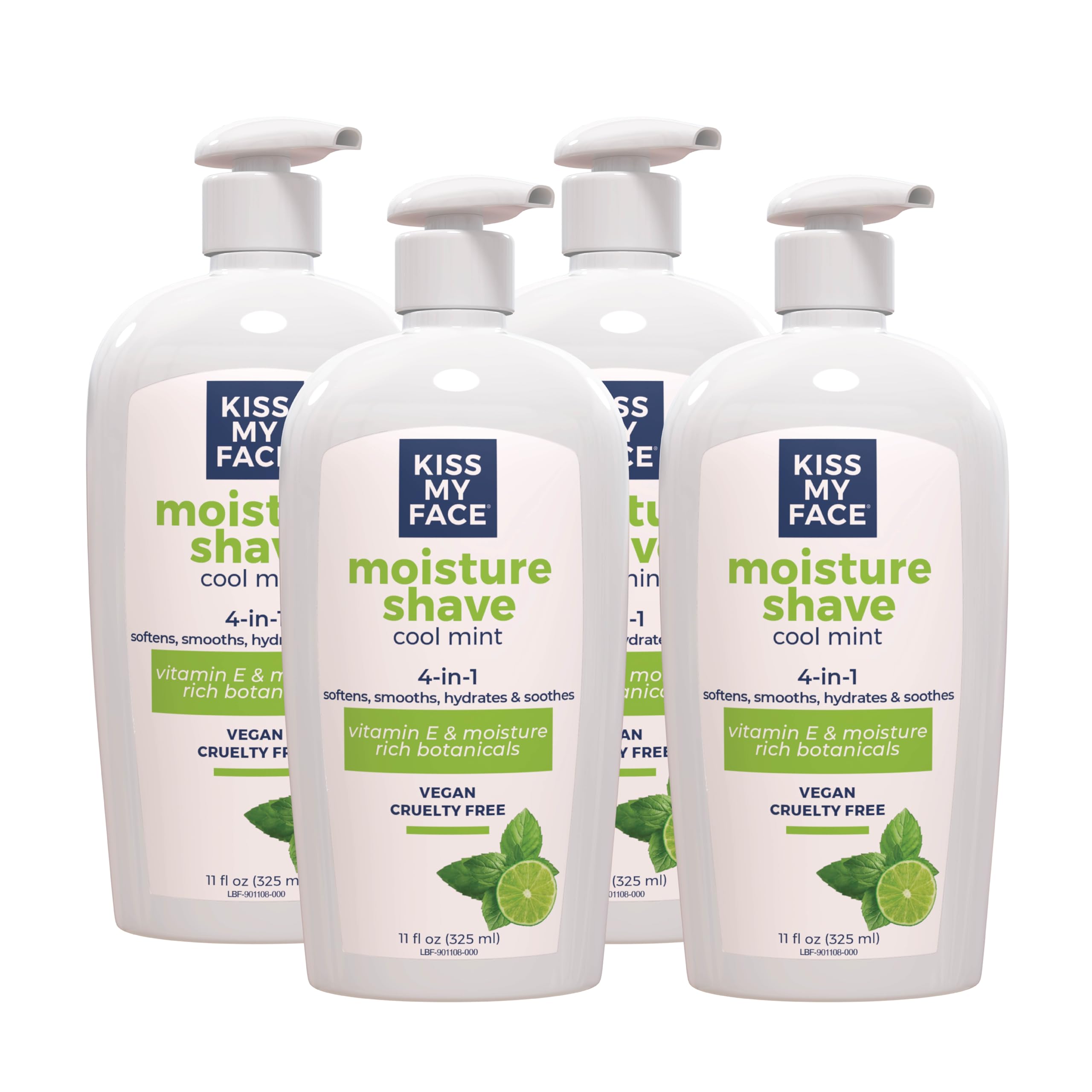 Foto 1 | Crema De Afeitar Kiss My Face Moisture Cool Mint, 325 Ml, Paquete De 4 - Venta Internacional.