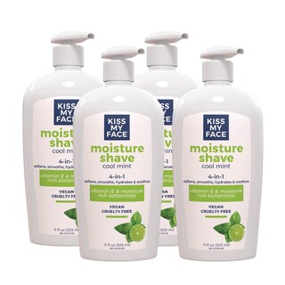 Foto 1 | Crema De Afeitar Kiss My Face Moisture Cool Mint, 325 Ml, Paquete De 4 - Venta Internacional.