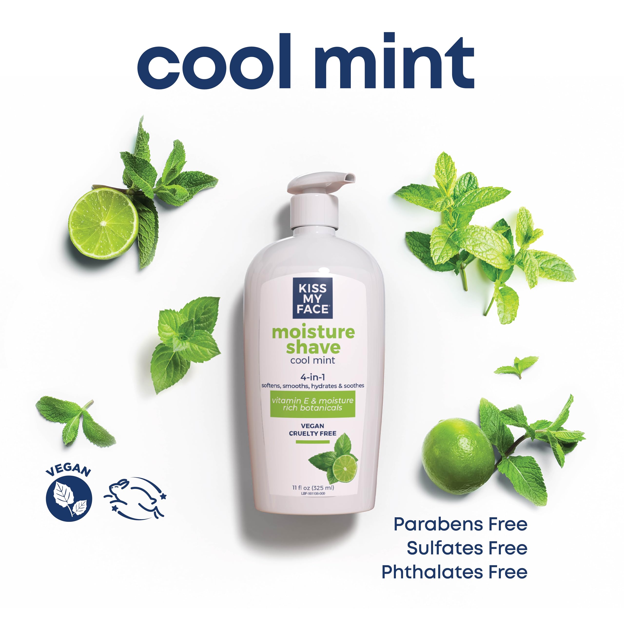 Foto 3 pulgar | Crema De Afeitar Kiss My Face Moisture Cool Mint, 325 Ml, Paquete De 4 - Venta Internacional.
