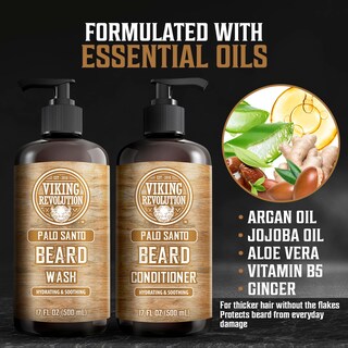 Foto 2 | Set De Limpiador Y Acondicionador Para Barba Viking Revolution Palo Santo - Venta Internacional.