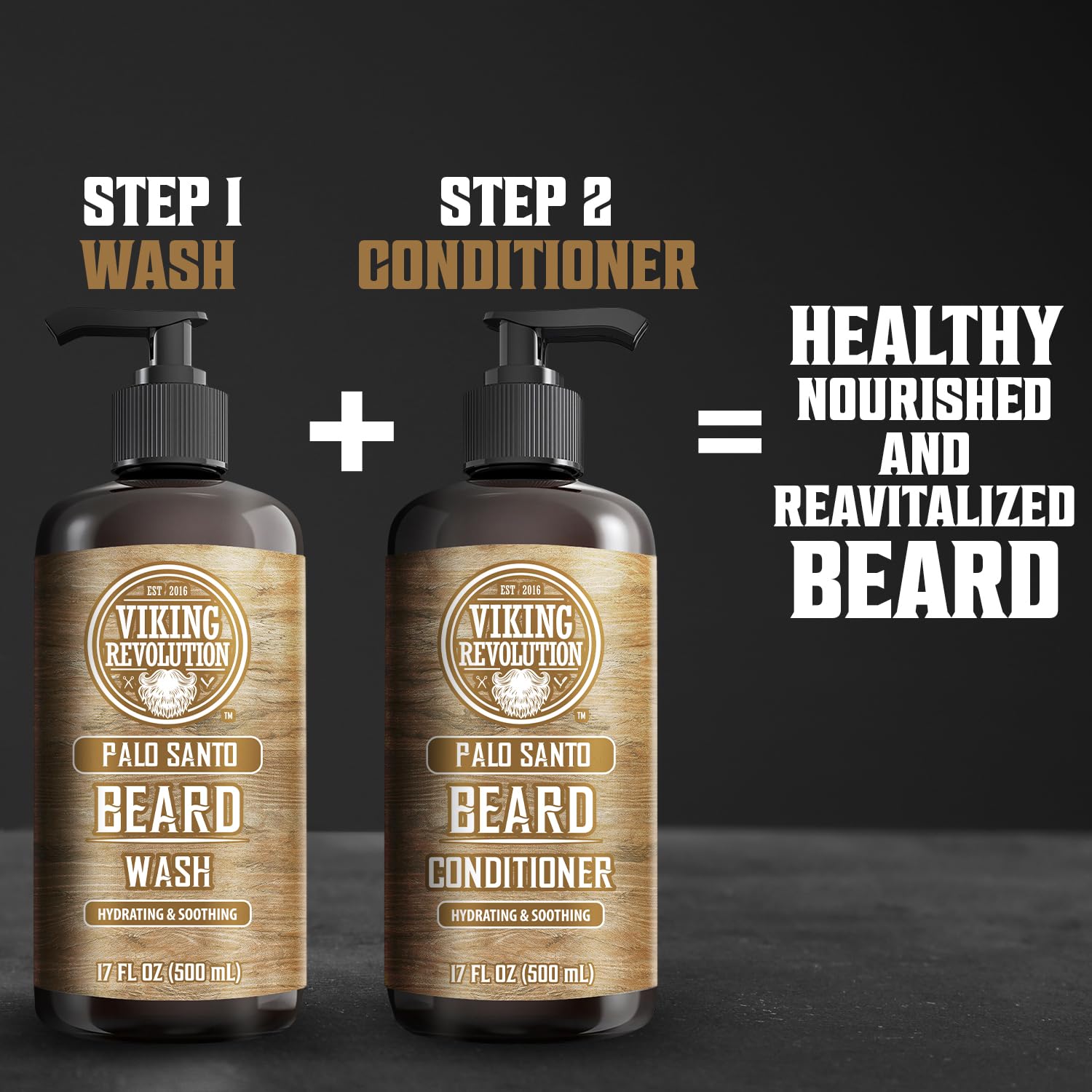 Foto 7 | Set De Limpiador Y Acondicionador Para Barba Viking Revolution Palo Santo - Venta Internacional.