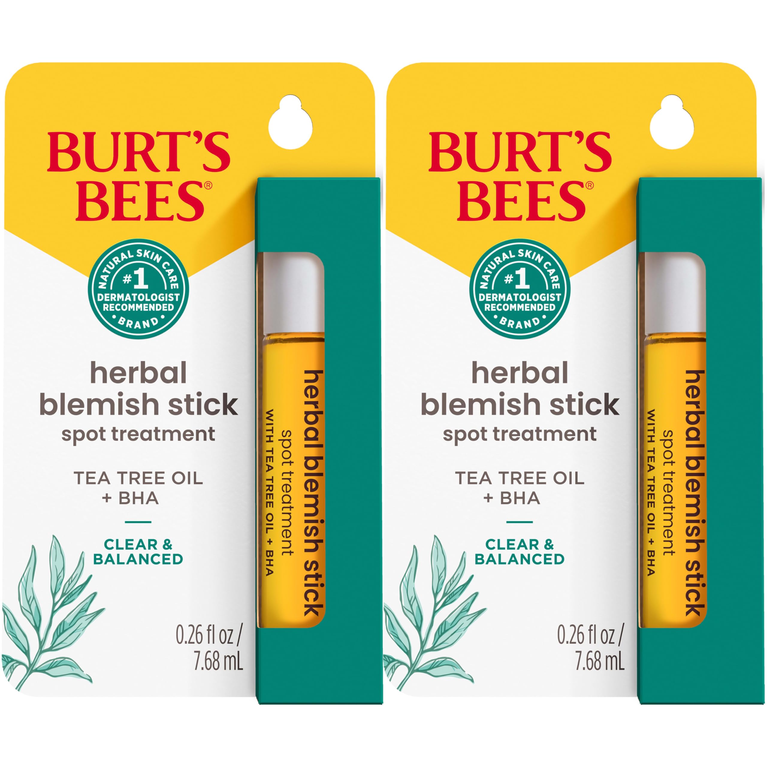 Foto 2 pulgar | Stocking Stuffers Burt's Bees En Barra Para Manchas A Base De Hierbas, 7,7 Ml, Paquete De 2 - Venta Internacional.