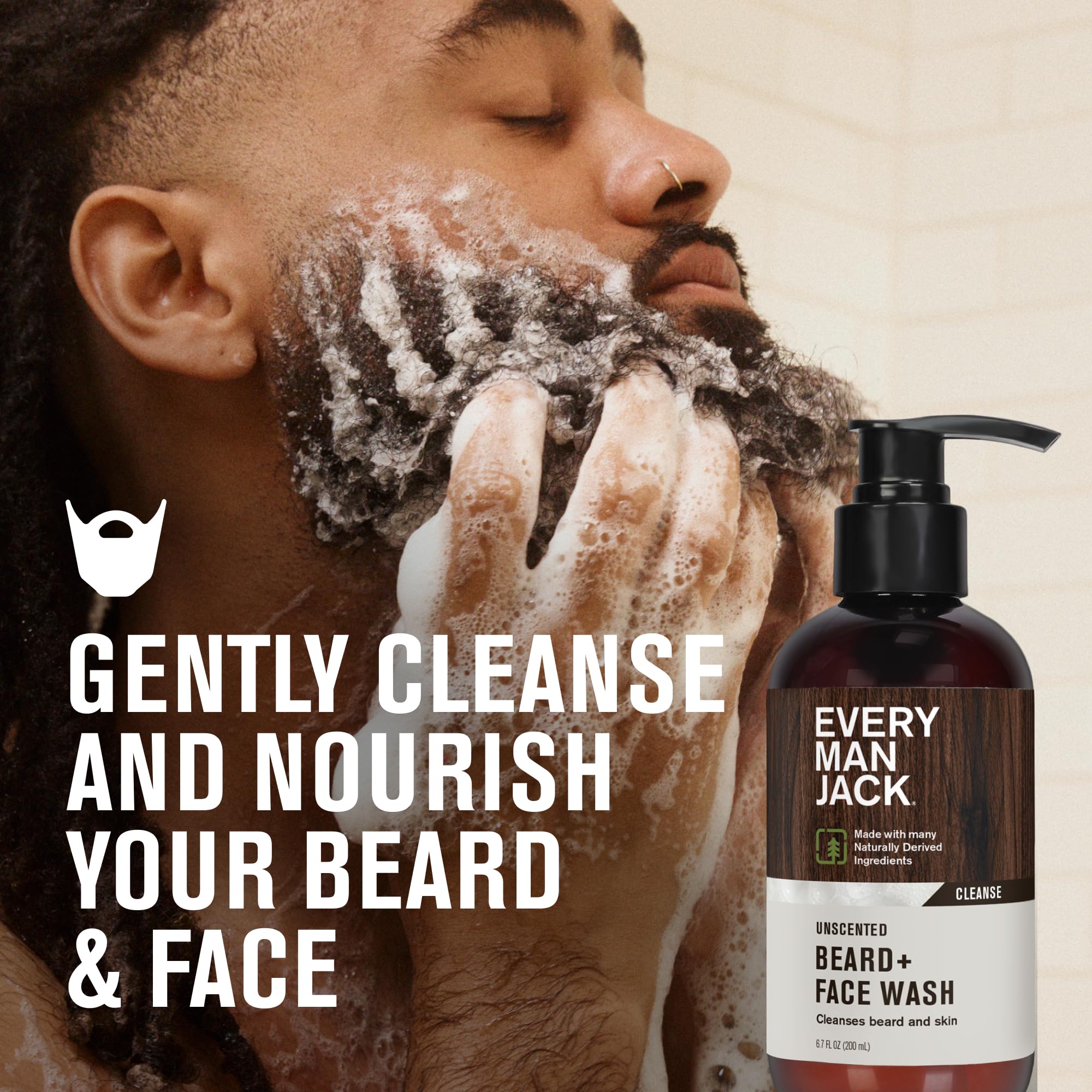 Foto 3 pulgar | Jabón Facial Beard + Every Man Jack Sin Perfume, 200 Ml (paquete De 2) - Venta Internacional.