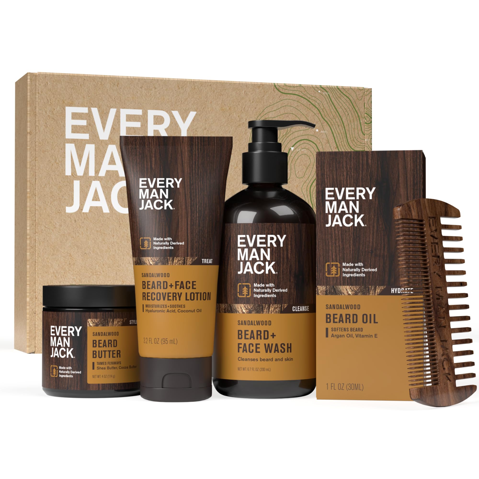 Foto 2 pulgar | Set De Aseo Every Man Jack Para Hombre, Color Sándalo, Con 5 Productos - Venta Internacional.