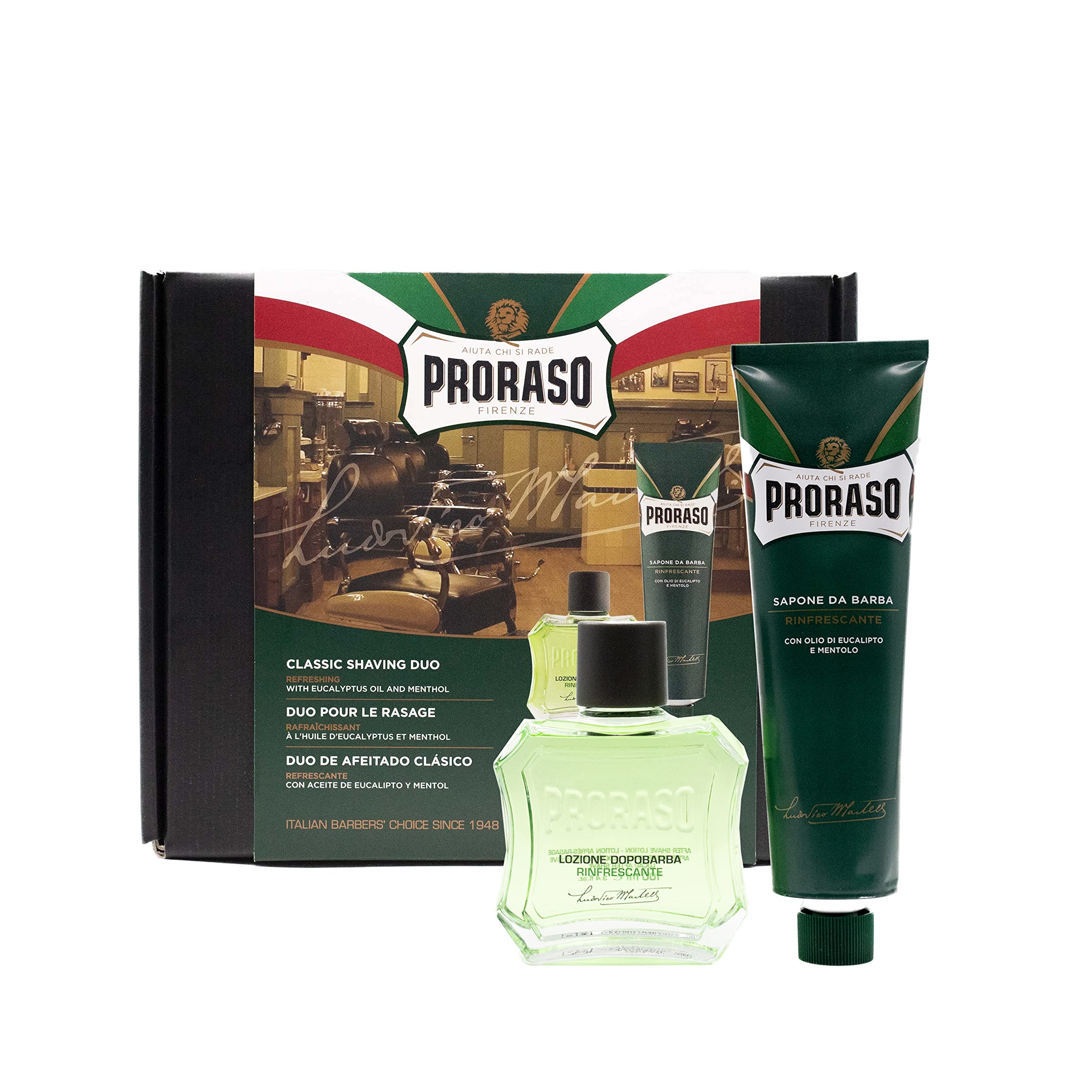 Foto 2 pulgar | Kit De Afeitado Proraso Classic Con Crema De Afeitar Y Loción Para Después Del Afeitado - Venta Internacional.