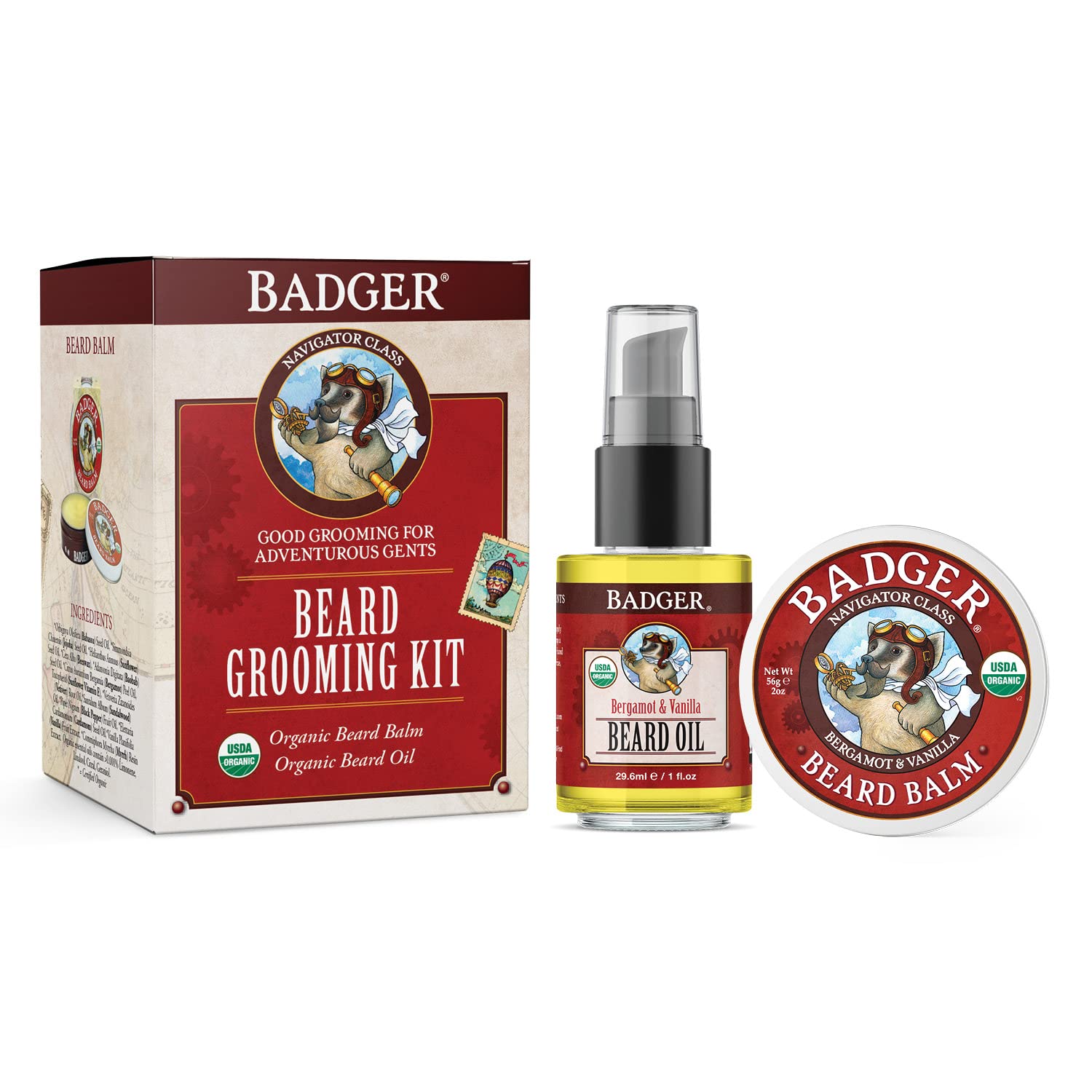 Foto 4 pulgar | Kit De Cuidado De Barba Badger Beard Oil & Balm Organic Babassu - Venta Internacional.