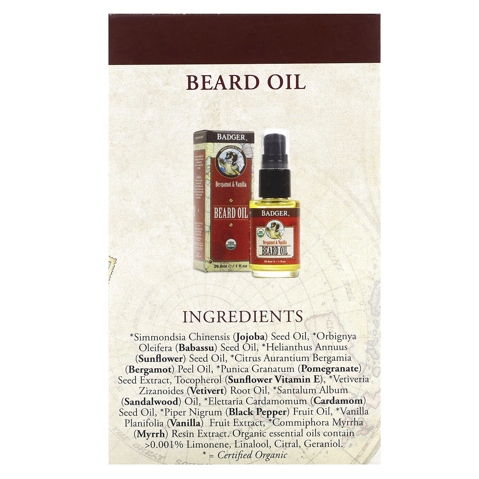 Foto 4 pulgar | Kit De Cuidado De Barba Badger Con Aroma A Bergamota Y Vainilla, 2 Piezas - Venta Internacional.