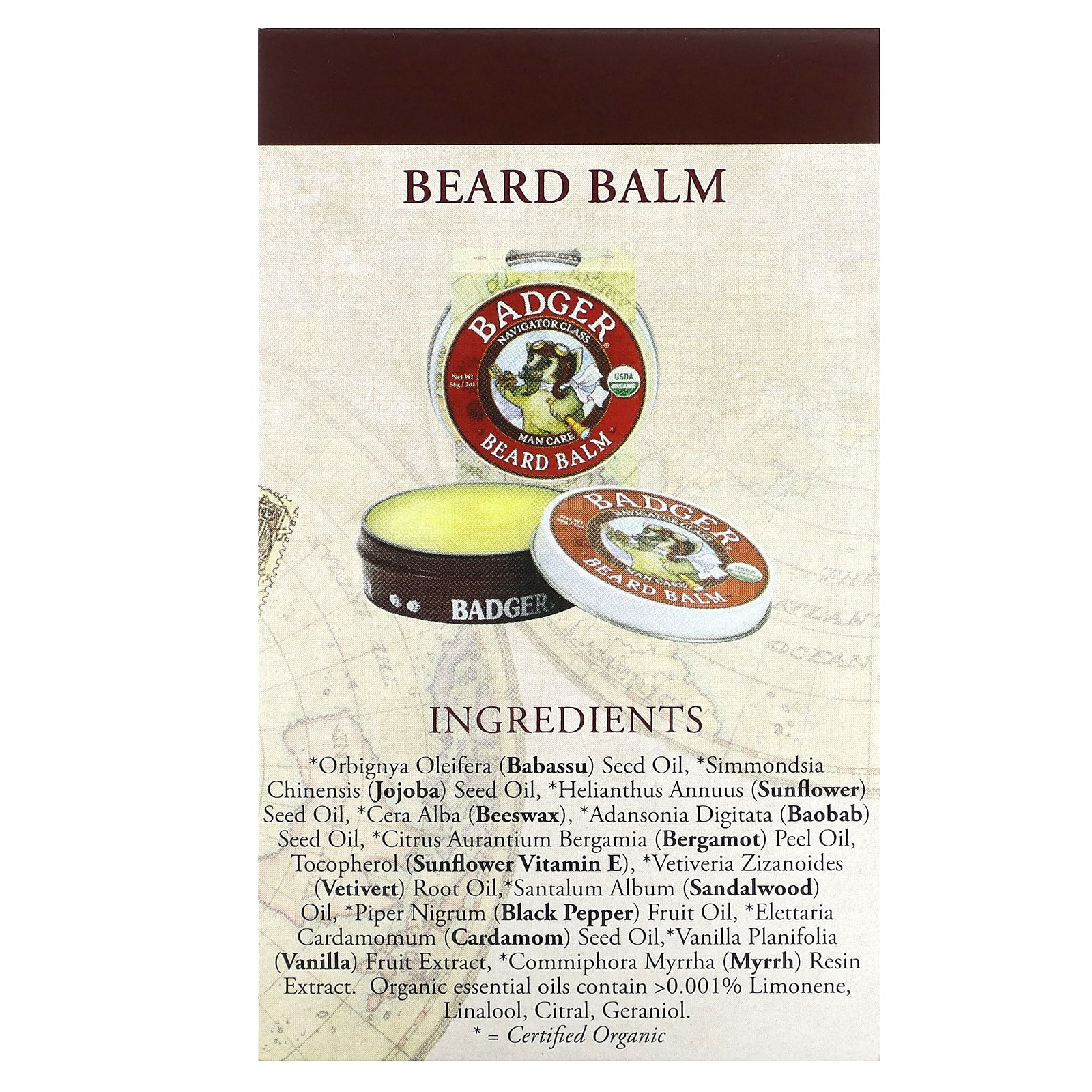 Foto 5 pulgar | Kit De Cuidado De Barba Badger Con Aroma A Bergamota Y Vainilla, 2 Piezas - Venta Internacional.