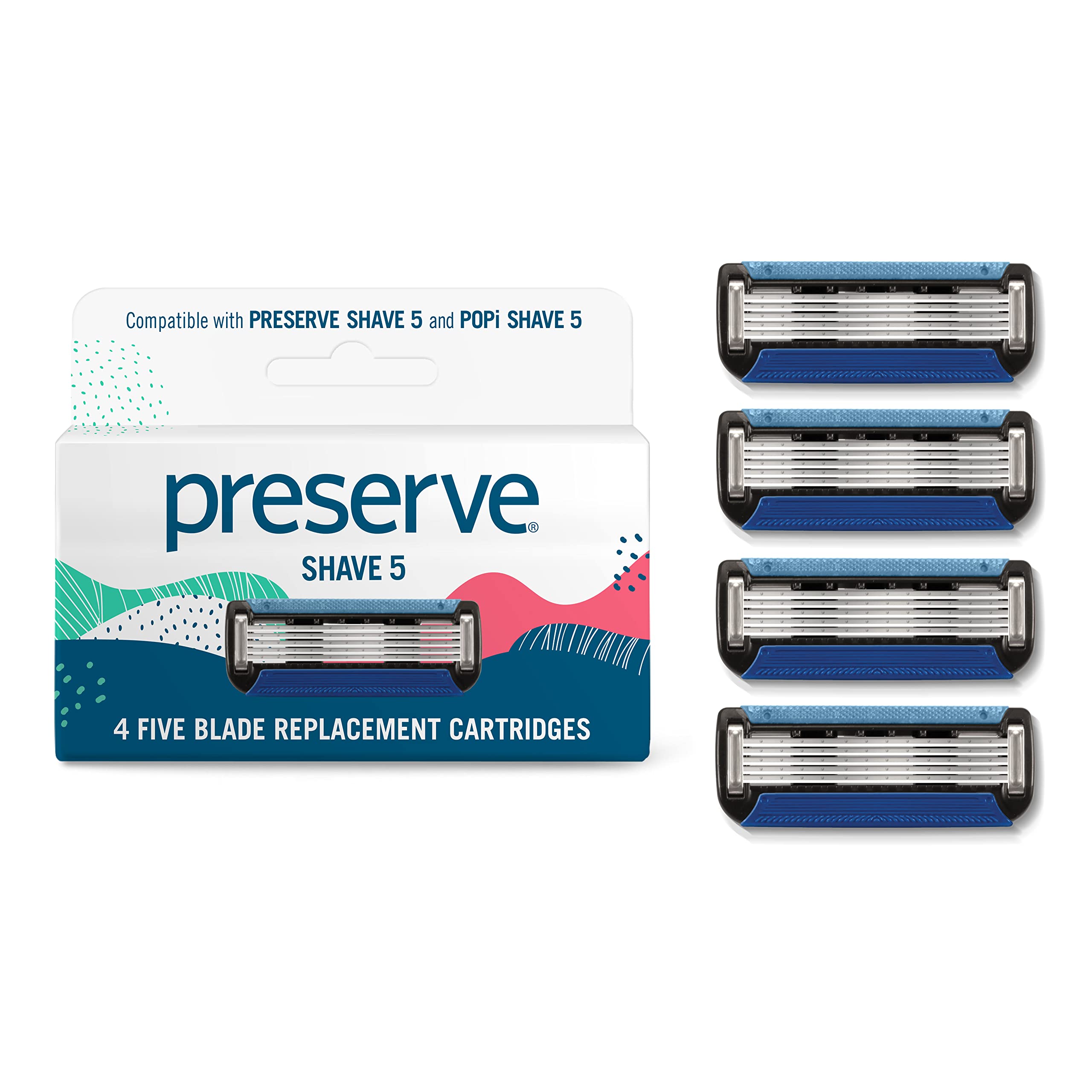 Foto 2 pulgar | Cartuchos De Repuesto Preserve Shave 5 Recycled Razor  4 Unidades - Venta Internacional.